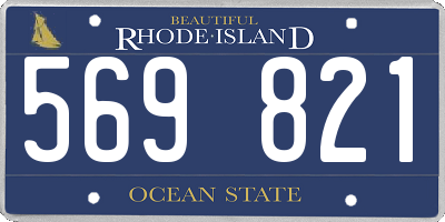 RI license plate 569821