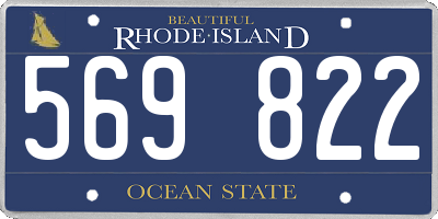 RI license plate 569822