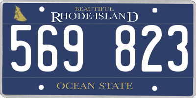 RI license plate 569823