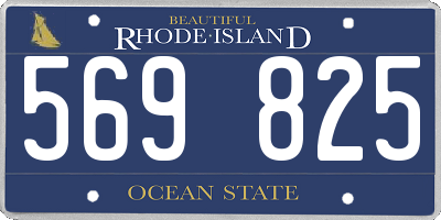 RI license plate 569825