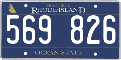 RI license plate 569826