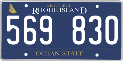 RI license plate 569830
