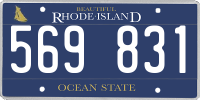 RI license plate 569831