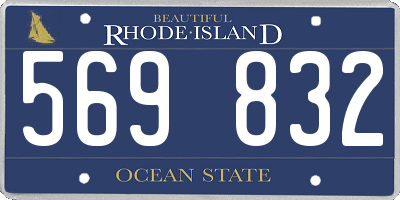 RI license plate 569832