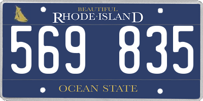 RI license plate 569835