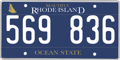 RI license plate 569836