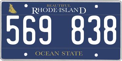 RI license plate 569838