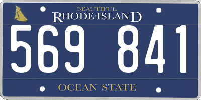 RI license plate 569841