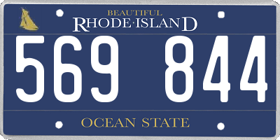 RI license plate 569844