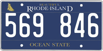 RI license plate 569846