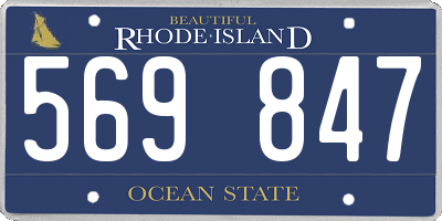 RI license plate 569847