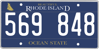 RI license plate 569848