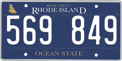 RI license plate 569849