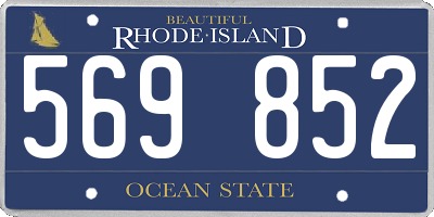 RI license plate 569852