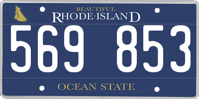 RI license plate 569853