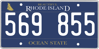 RI license plate 569855