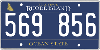 RI license plate 569856