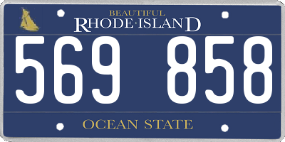 RI license plate 569858