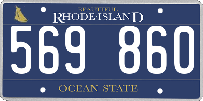 RI license plate 569860