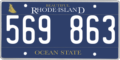 RI license plate 569863