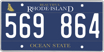 RI license plate 569864