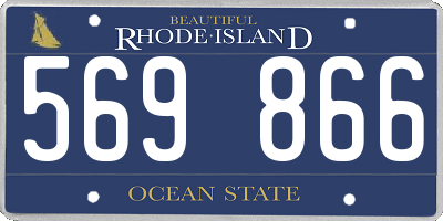 RI license plate 569866