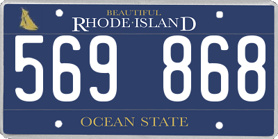 RI license plate 569868