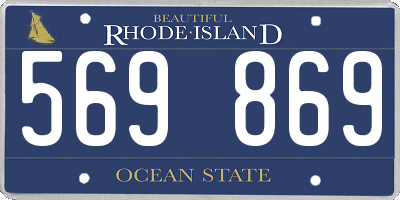 RI license plate 569869