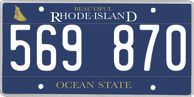 RI license plate 569870