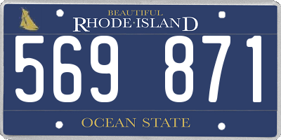 RI license plate 569871