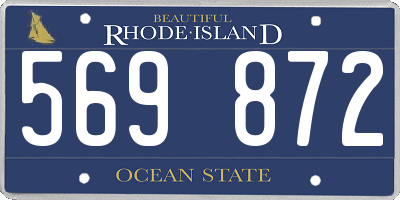 RI license plate 569872