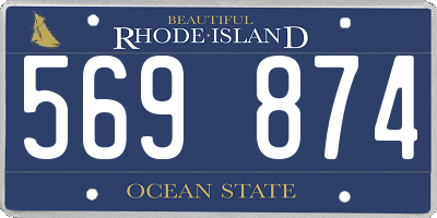 RI license plate 569874