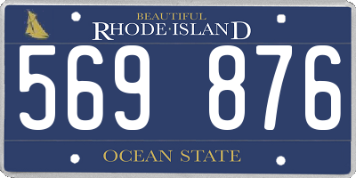 RI license plate 569876