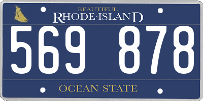 RI license plate 569878