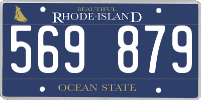 RI license plate 569879