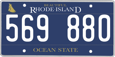 RI license plate 569880