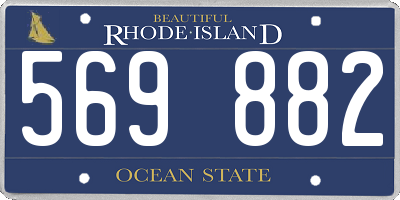 RI license plate 569882