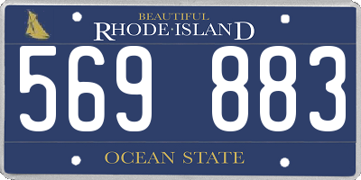 RI license plate 569883