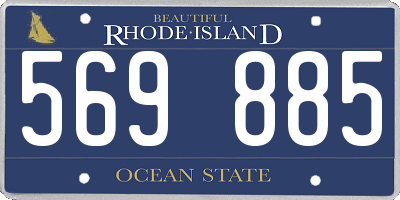 RI license plate 569885