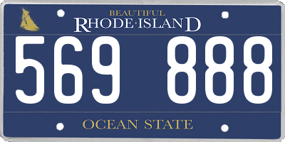 RI license plate 569888
