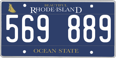 RI license plate 569889