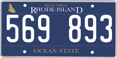 RI license plate 569893