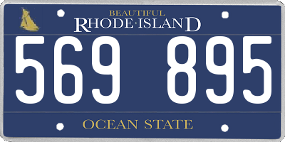 RI license plate 569895