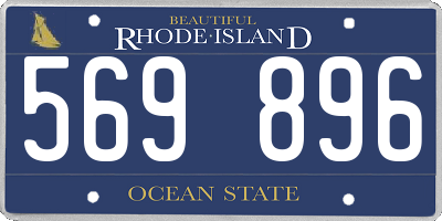 RI license plate 569896