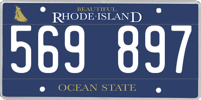 RI license plate 569897