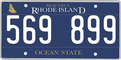 RI license plate 569899