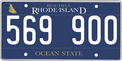 RI license plate 569900