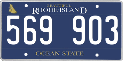 RI license plate 569903