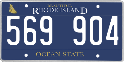 RI license plate 569904