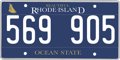 RI license plate 569905